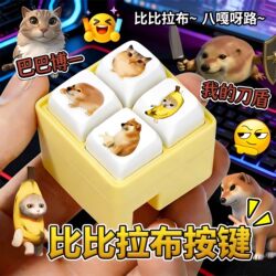 My Knife and Shield Voice-Activated Stress Relief Toy, Bibirab Keychain Pendant, Internet-Famous Prank Gadget