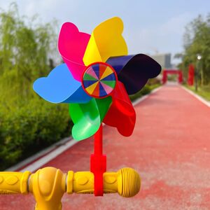 Colorful rotation windmill children's skateboard bicycle baby carts decorative pendant small wind vehicle outdoor toys