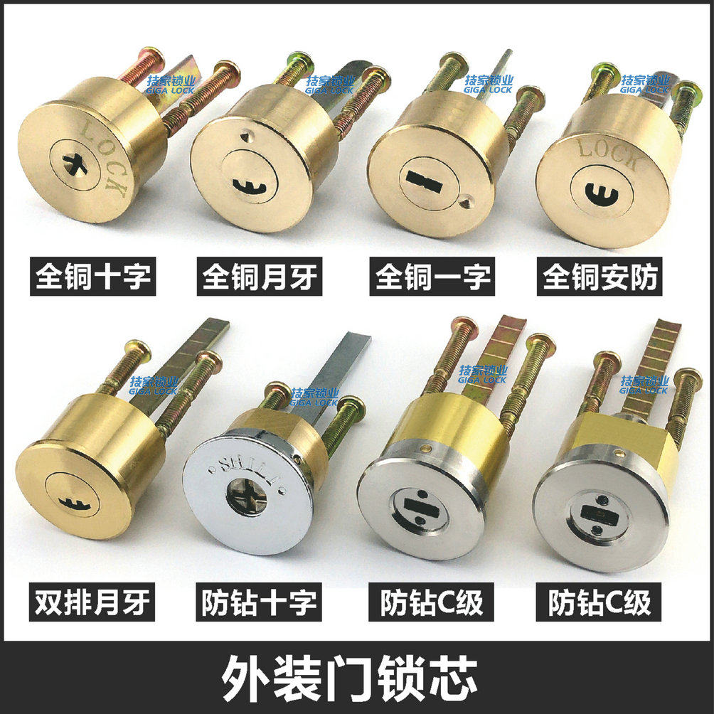 C-Level Exterior Door Lock Core - Anti-Theft Lock Core for Wooden and ...