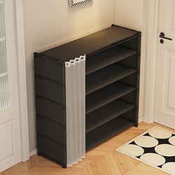 Simple Shoe Rack for Home Use, Indoor Multi-Layer Entryway Hallway Dust-Proof Shoe Cabinet with Door, Dormitory Rental Storage Rack