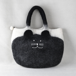 Hot-selling Nepalese Handmade Wool Felt Little Black Cat Cartoon Creative Handbags And Shoulder Bags With Various Options