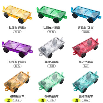 Milu Kebo magnetic sheet car magnet car plug children's puzzle assemble building blocks toy color window supplementary film