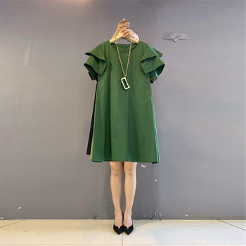 Fat sister covers belly to reduce age plus size fat mm women's clothing