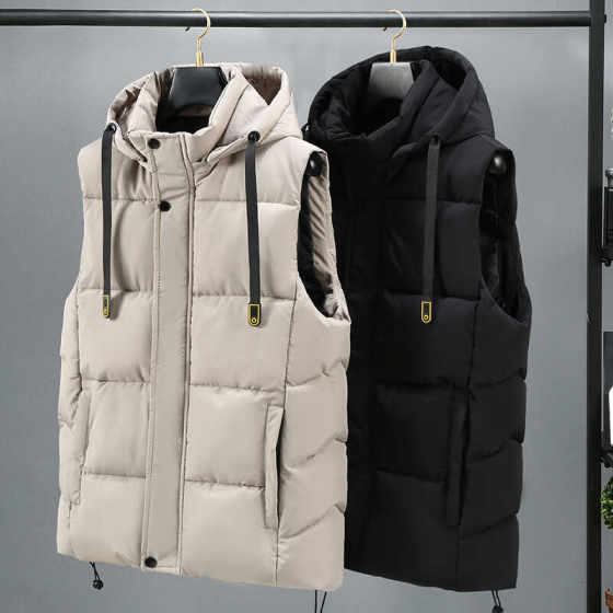 Plel cotton vest men's autumn and winter Korean version of trendy handsome, thick, thick jacket sports, shoulder student vest
