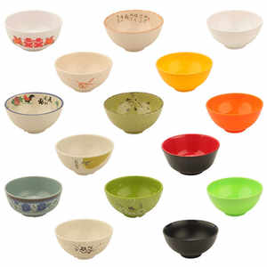 Bantamine small bowl commercial imitation porcelain tableware plastic rice porridge soup bowl hot pot restaurant dipping seasoning seasoning bowl restaurant special
