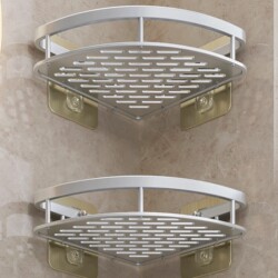 Bathroom Storage Rack, Bathroom Triangular Shelf, No-Drill Wall-Mounted Toilet Washroom Sink Wall Storage Rack