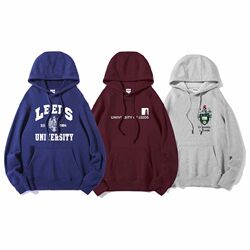 University of Leeds Sweatshirt Hoodie Souvenir Fleece-Lined Peripheral School Uniform Jacket
