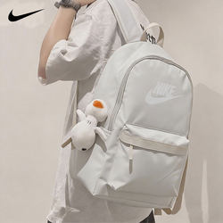 Nike Backpack, Same Style for Men and Women, White Backpack, Sports and Leisure Backpack, Student School Bag, Laptop Bag