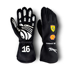 Awtuxghost Driver Skull F1 Racing Kart Gloves with External Stitching Anti-Slip Silicone Simulator