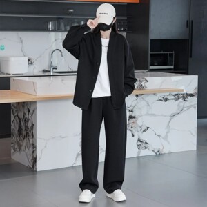 
[Same style in the live broadcast room] New autumn suit, trendy simple jacket, fashionable casual pants, two-piece set for couples