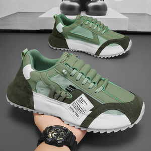 
European men's shoes 2025 new summer breathable versatile sports casual shoes height-enhancing jogging dad shoes men's