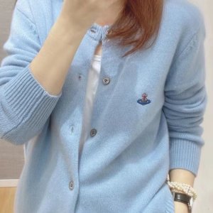 Cardigans women's sweater 100% wool cardigan knitted jacket round neck long sleeve cardigan embroidery cosmic loose outer layer