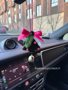 Car star handmade rearview mirror pendant decoration gift box for girls car cute supplies Christmas gift