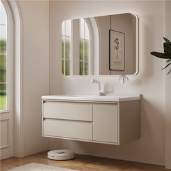 Carbon crystal plate painted PVC bathroom cabinet bathroom ceramic integrated washbasin washbasin cabinet combination washbasin