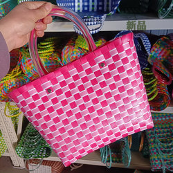 Colorful Woven Bag for Souvenirs, Storage Basket, Shopping Basket, Tote Basket, Beach Bag, Bath Basket, Shopping Basket ins Women