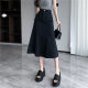 2025 popular denim high-waist retro fishtail skirt for women in summer new slim mid-length skirt lazy trendy