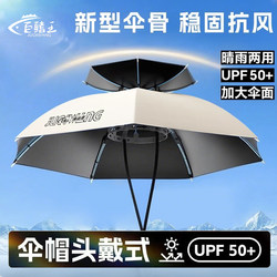 Umbrella Hat, Head-Mounted Umbrella, Outdoor Portable Fishing Sunshade Umbrella, Tea-Picking Umbrella, Sun Protection Folding Overhead Umbrella
