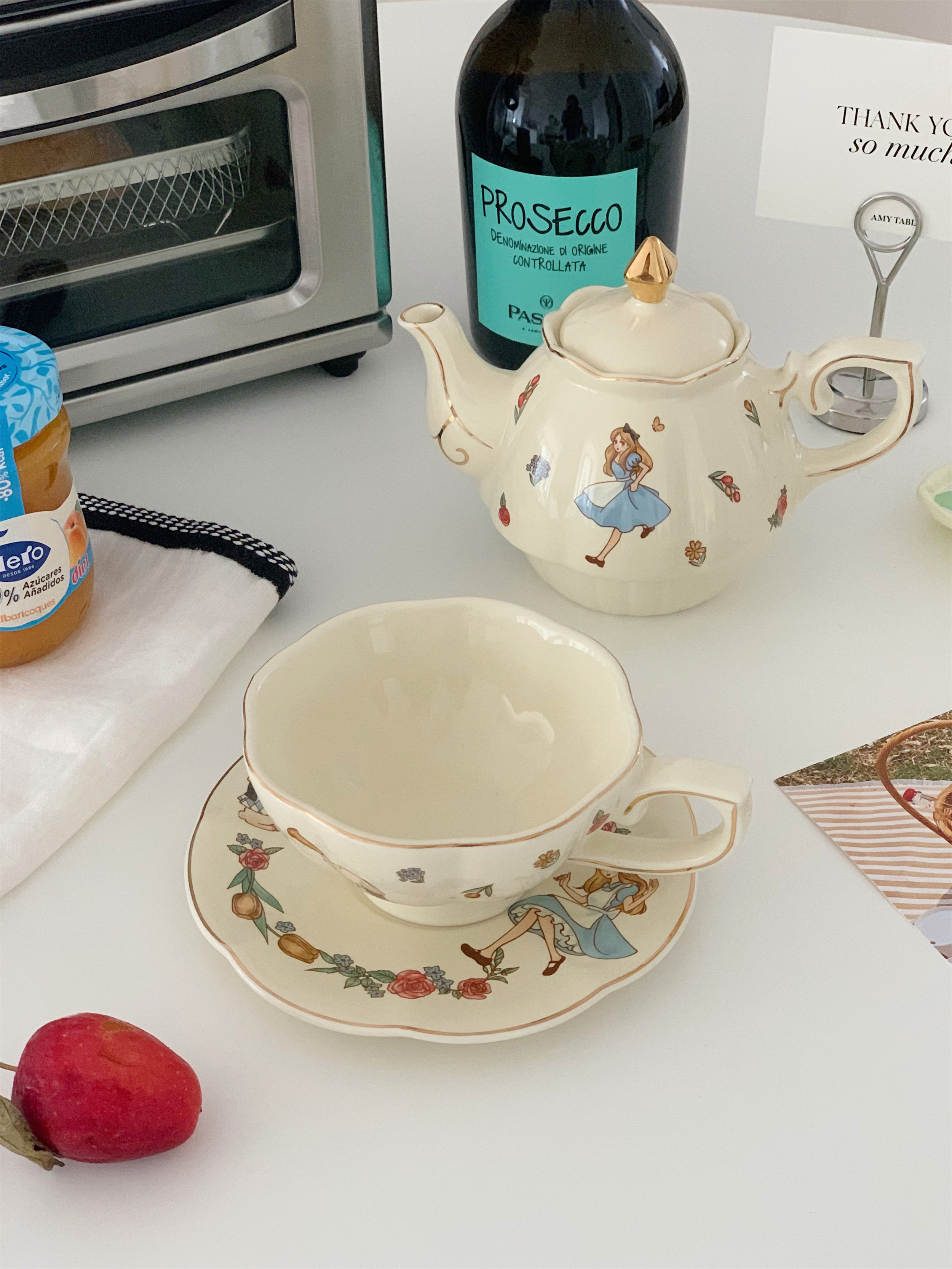 Alice Teapot Set - 2-Person European Style Porcelain Tea Set