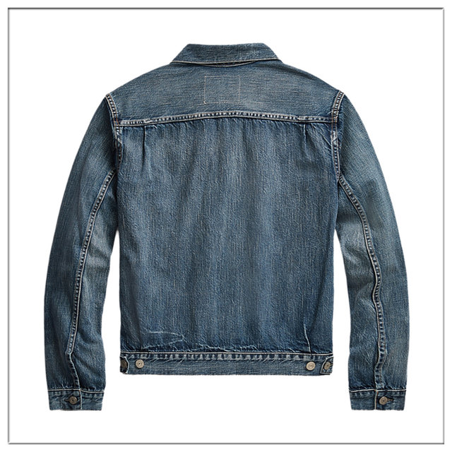 FSZ double R pony RRL red ear red edge nostalgic blue denim jacket men ...