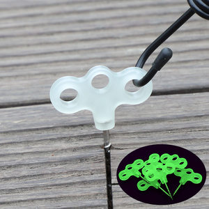 Camping deck nails luminous nails outdoor exposed camp tent windproof rope fixed nails three -eye screw stainless steel thread