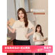 Front shoulder slim round neck puppy embroidered short-sleeved T-shirt for women in summer fat mm large size women's slim top sweet