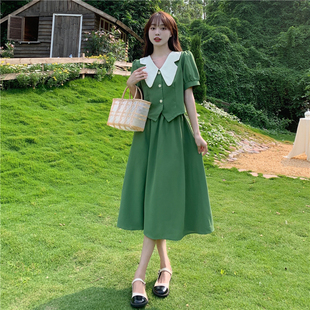 叽咕叽咕家大码女装小香风显瘦套装