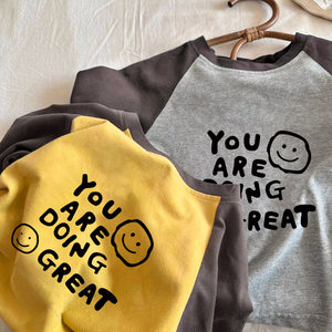 
Children's 2026 spring and autumn pure cotton new long-sleeved T-shirt baby bottoming shirt for boys and girls cartoon printed top clothes