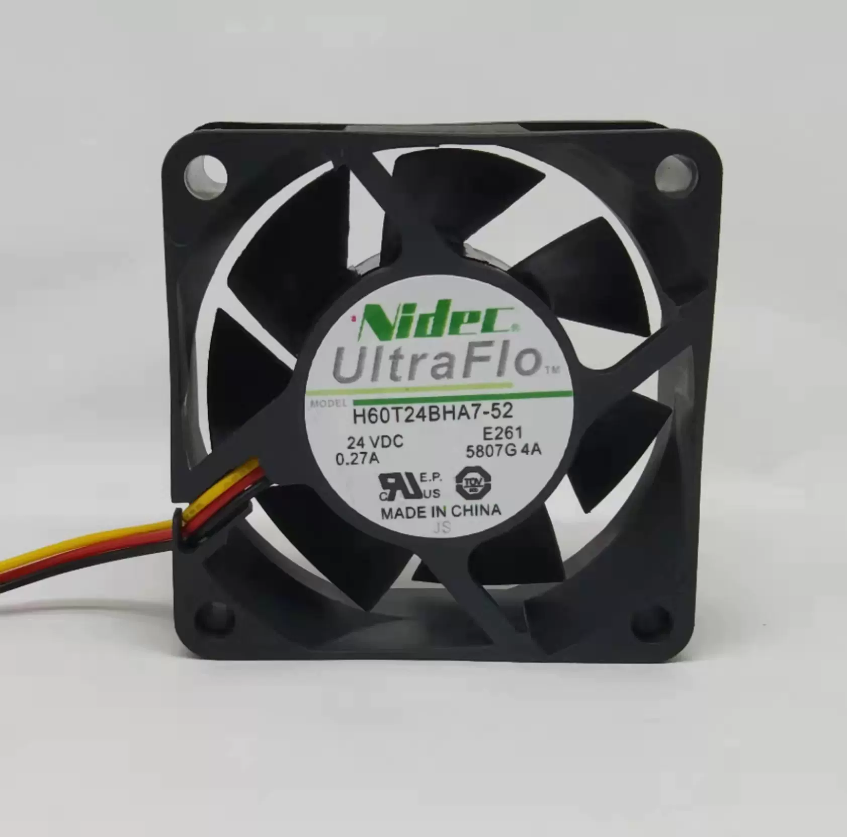 原装日本NIDEC h60t24bha7-52 6025 24V 0.27A 静音变频风扇