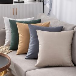 Tech Fabric Sofa Cushion Cover Sofa Pillow Backrest Cushion Living Room Light Luxury Lumbar Pillow Rectangular ins Nordic Style