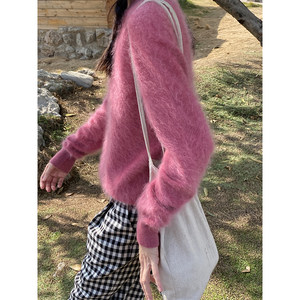 Daisy Bellisperennis2023AW 100 goatcaus water pulled Kangseini custom plum sweater