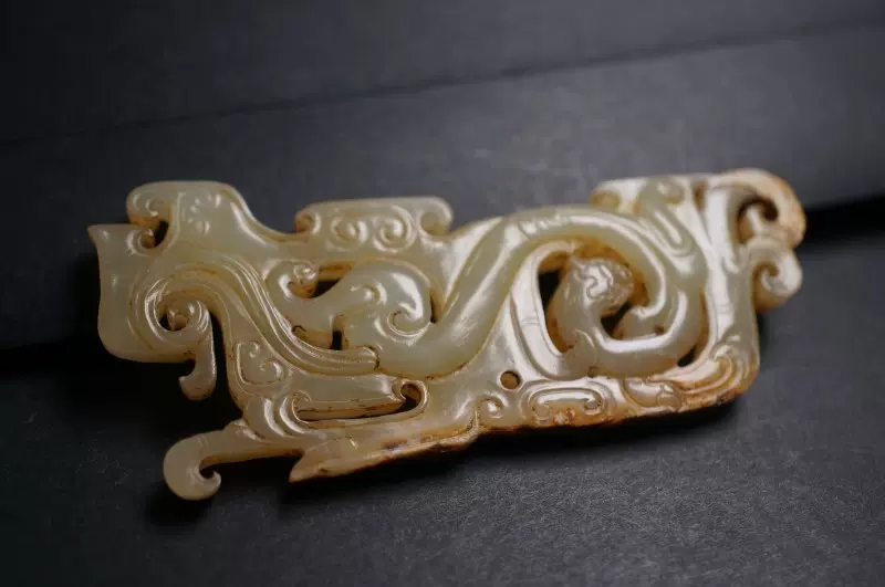 汉代高古玉和田玉收藏级龙形玉佩