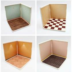 Dollhouse Doll House Grid Space Mini 3D Cabin Toy Handmade DIY Self-Developed Miniature Scene Model