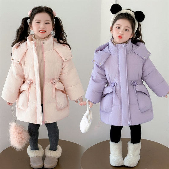 
Girls' down jacket 2025 winter new hot style baby girl's winter style women's jacket children's down jacket