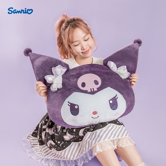 クロミちゃん　バースデー　ぬいぐるみ　クッション　フェイス　大きい　ビッグ　美品 サンリオ - サンリオ クロミ クッション ぬいぐるみ バースデー まとめ