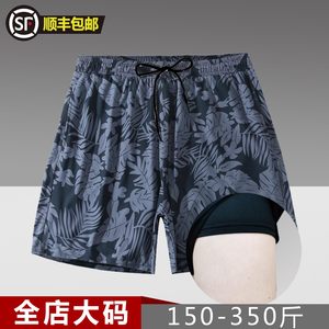 Men's Anti Awkwardness Loose Large Size Fake Two Piece Swimming Pants Professional Swimming Fat Plus Hot Spring Fat Man Swimsuit