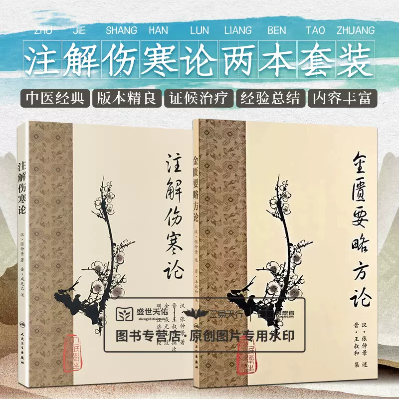 正版注解伤寒论+ 金匮要略方论人卫梅花版原著张仲景伤寒杂病论晋王叔和