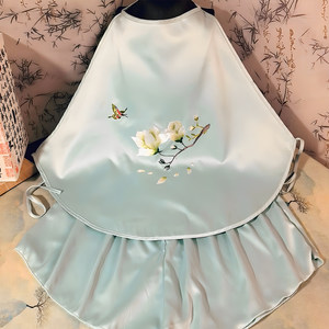 
Suzhou embroidered bellyband two-piece sexy embroidered women's adult backless pajamas with suspenders, antique style pajamas, comfortable and wearable for fat and thin people