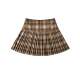 Little Ru European and American hot girl retro plaid printed pleated skirt for women in spring and autumn anti-exposure high waist slimming skirt
