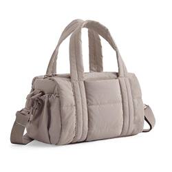 Fitness-Ready Detachable Mini Shoulder Bag, Small Crossbody Bag with Sewn Shoulder Strap, Women's Puffy Quilted Duffel Bag