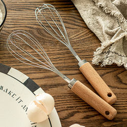 Egg whisk wooden handle handheld baking tool