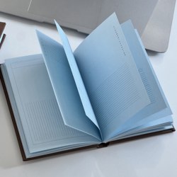 Original Sea Salt Chocolate A6 Planner Korean Style Simple ins Blue Hardcover Student Schedule Check-In Notebook