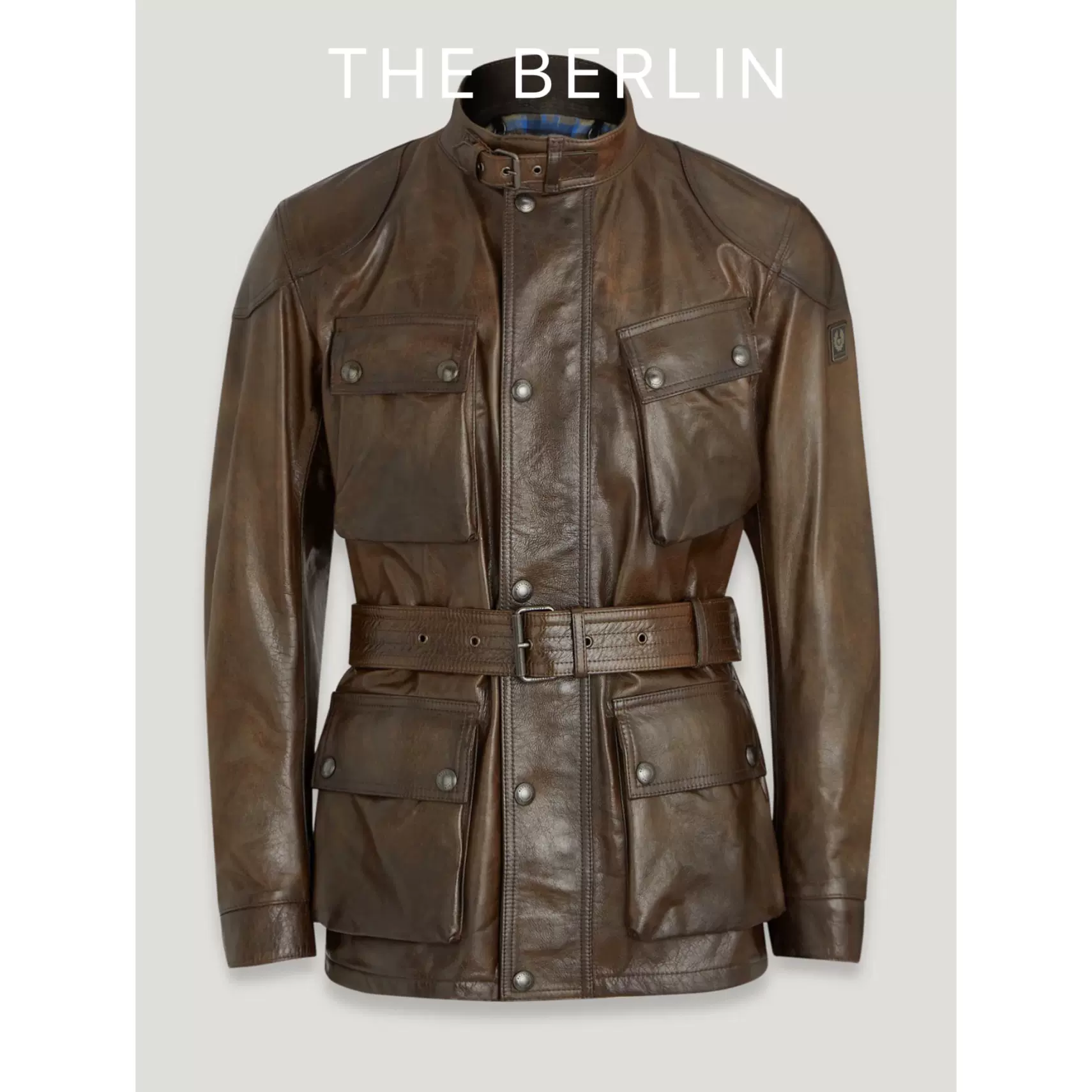 THE BERLIN] BELSTAFF Trialmaster Panther 小牛皮夹克外套-Taobao