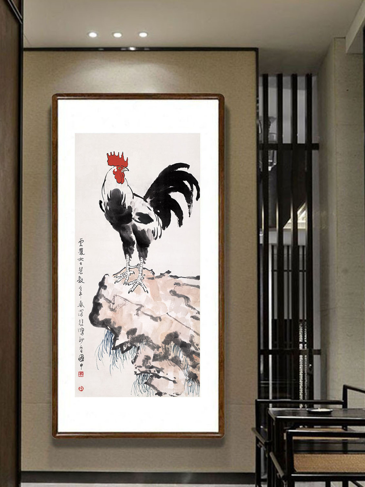 文革時代 字画 書画 絵巻 徐悲鴻 作品 動物 鶏 作品封箱 文革時代 字画 書画 絵巻 徐悲鴻 作品 動物 鶏 作品封箱 中国の