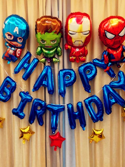 Palloncini Spider-Man & Captain America - Decorazioni per Feste di Compleanno