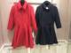 2019 new autumn red black lapel quarter sleeve trouser dress