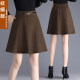 Commuter pleated skirt short skirt for women in autumn and winter 2024 new skirt high waist hip cover A-line skirt fluffy umbrella skirt