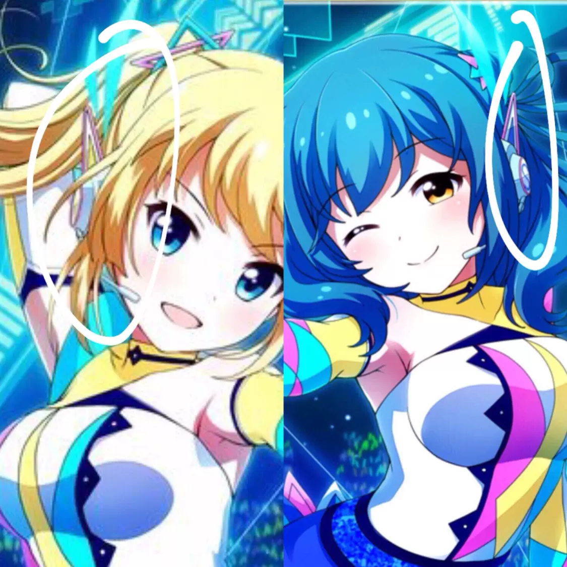 Ljcos 战斗女子学园煌上花音国枝诗穗耳机头饰cosplay道具