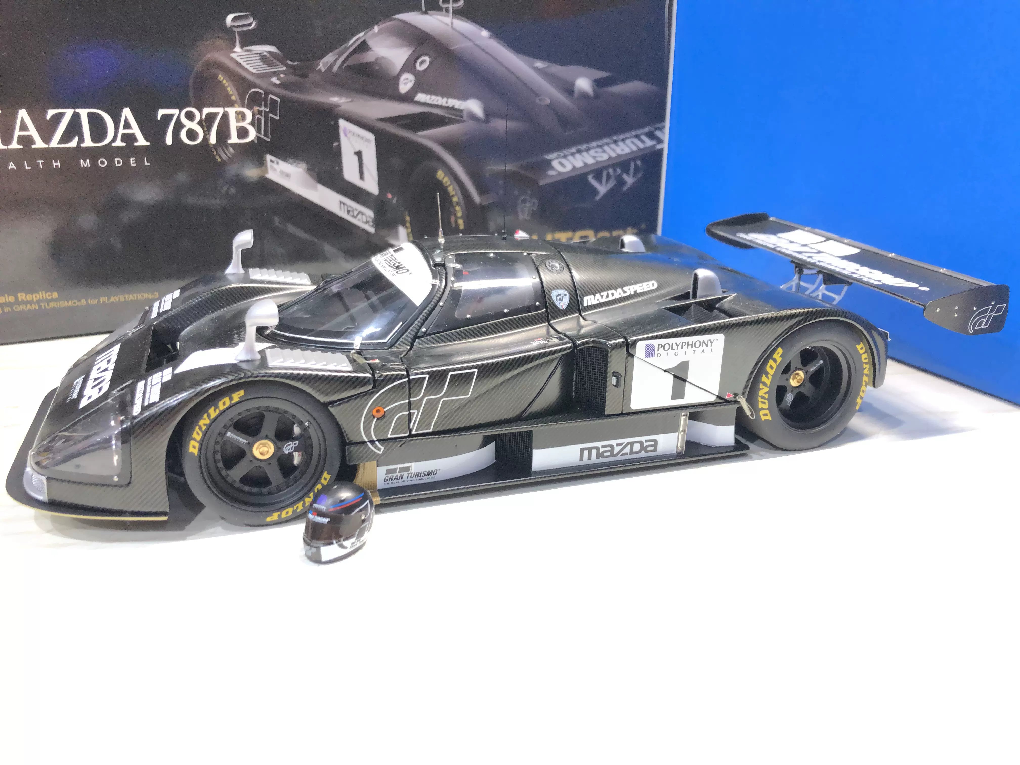 奥拓1/18Mazda787B AUTOART合金收藏车模拉力赛碳纤维版本14岁
