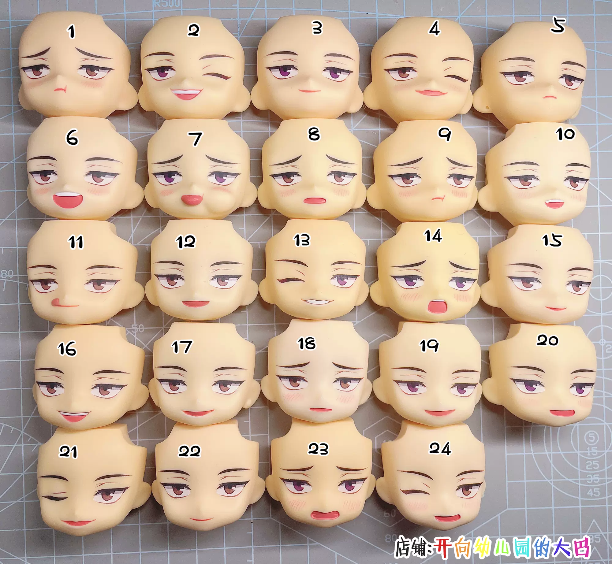 夏油杰 咒术回战漫画粘土脸水贴脸ob11 Gsc 粘土人 Taobao