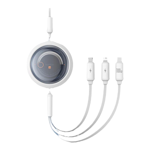 
Beisi data cable three-in-one telescopic charging cable 100W super fast charging one to three multi-head suitable for Apple and Huawei Android iPhone 15 promax multi-functional mobile phone car charger cable